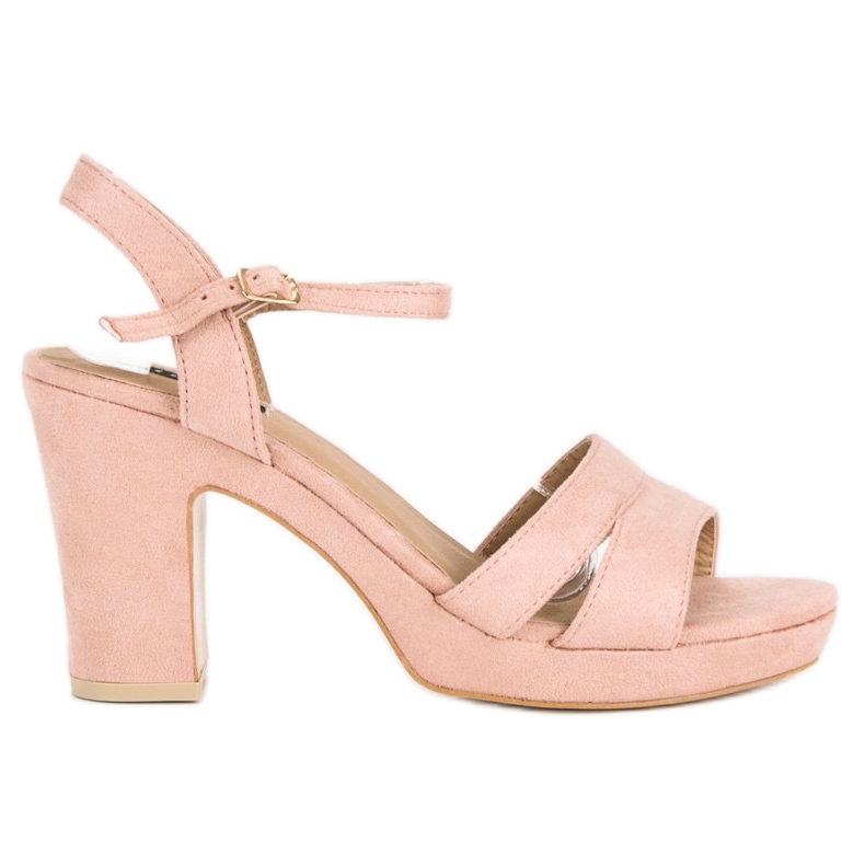Milaya Sandali alla moda con tacco alto rosa