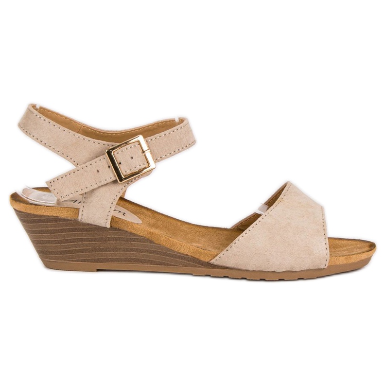 Abloom Sandali con zeppa beige