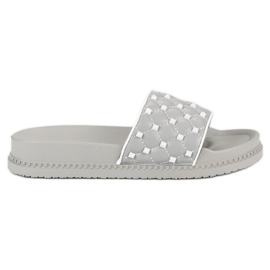 Ciabatte da donna alla moda grigio