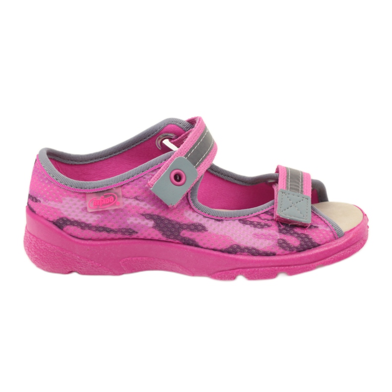 Sandali, ciabatte in velcro Befado 969y112 grigio rosa