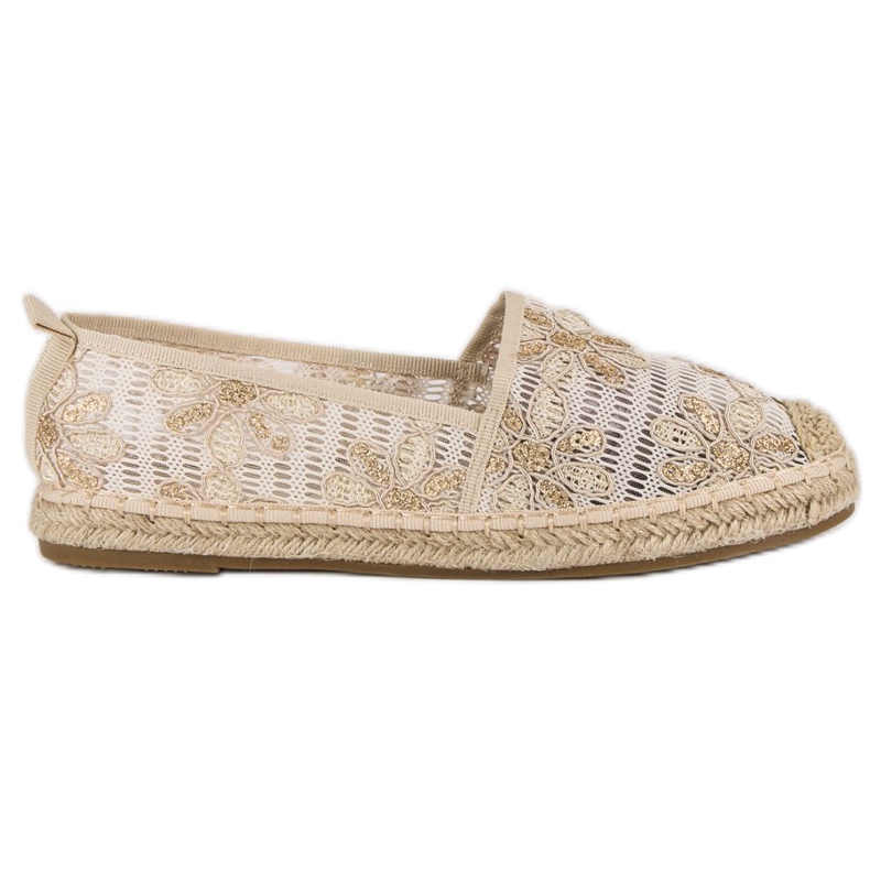 Seastar Espadrillas di pizzo marrone giallo
