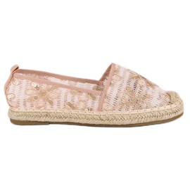 Seastar Espadrillas di pizzo giallo rosa