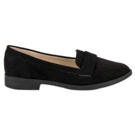 Small Swan Mocassini in pelle scamosciata nero