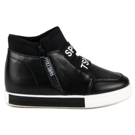 Sneakers nere con cerniera nero