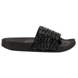 Eleganti pantofole nere nero