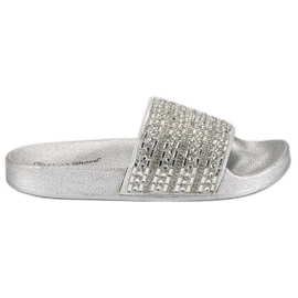 Eleganti pantofole argento grigio