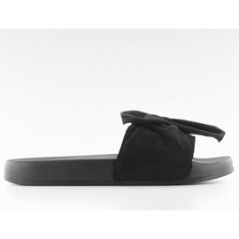 Pantofole con cinturino in pelle scamosciata ts168-9 nero
