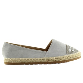 Espadrillas grigie da donna H8-102 Argento grigio