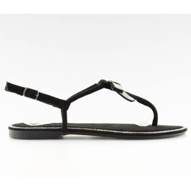 Sandali in camoscio nero 218-120