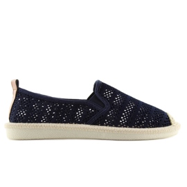 F01B Espadrillas in rete blu navy