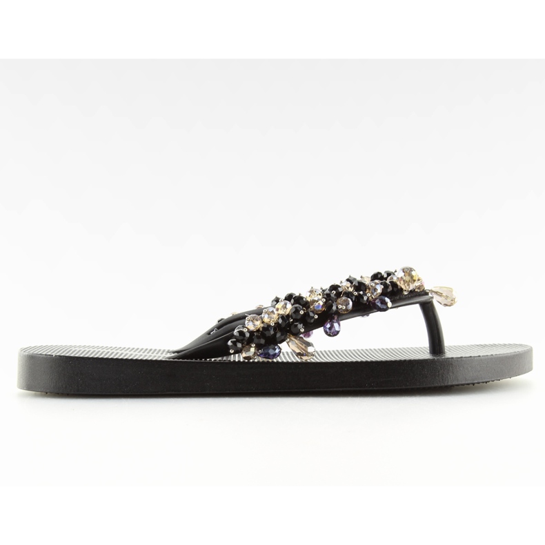 Infradito con perline nere JH68 nero