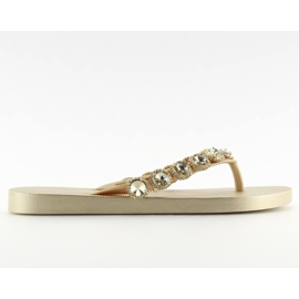 Elegante infradito con pietre JH69 dorate d'oro