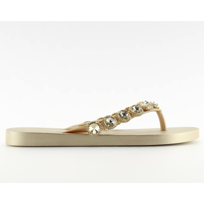 Elegante infradito con pietre JH69 dorate d'oro