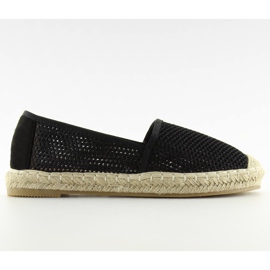 Espadrillas in rete nera MB-6461 nere nero