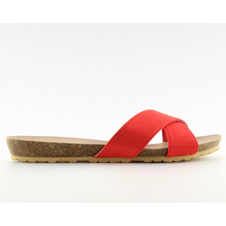 Ciabatte da donna in camoscio rosso SR-2812 Arancio