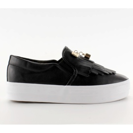 Sneaker senza lacci con frange A-25 Nero