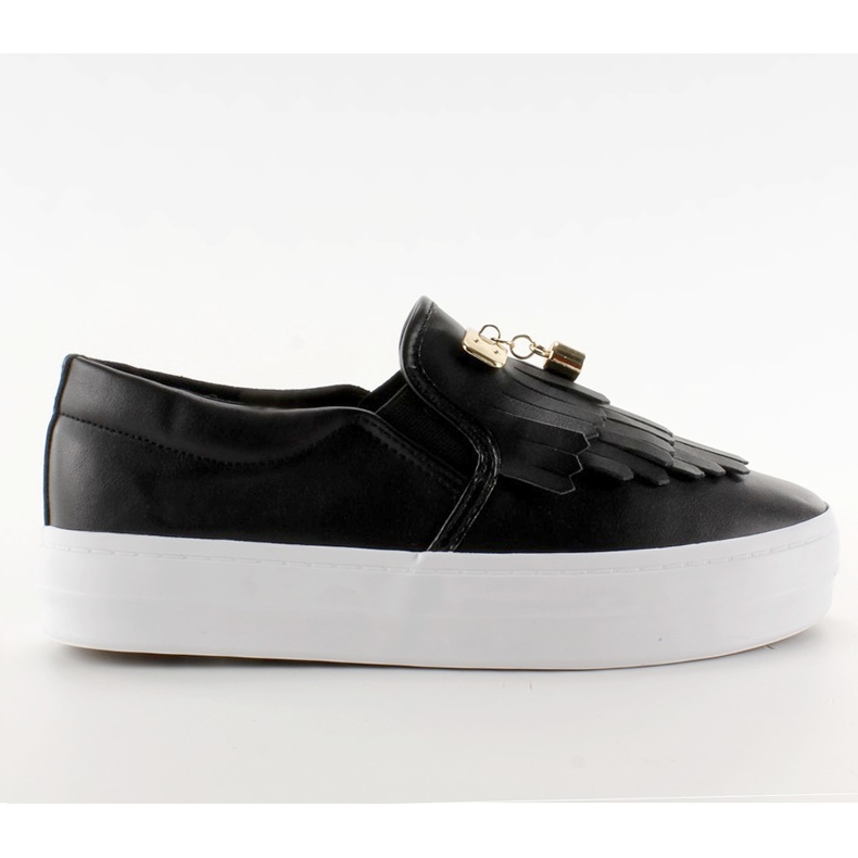 Sneaker senza lacci con frange A-25 Nero