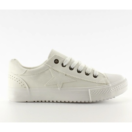 Sneakers con stella BL71p White Ecure bianca