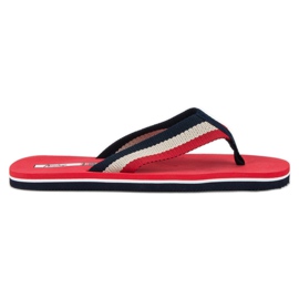 American Club Ciabatte da donna americane rosso
