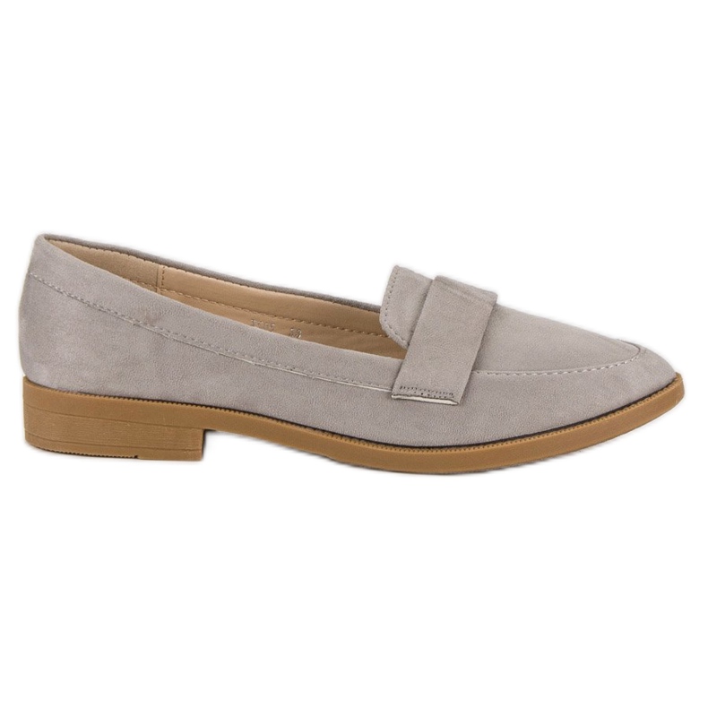 Small Swan Mocassini in camoscio grigio