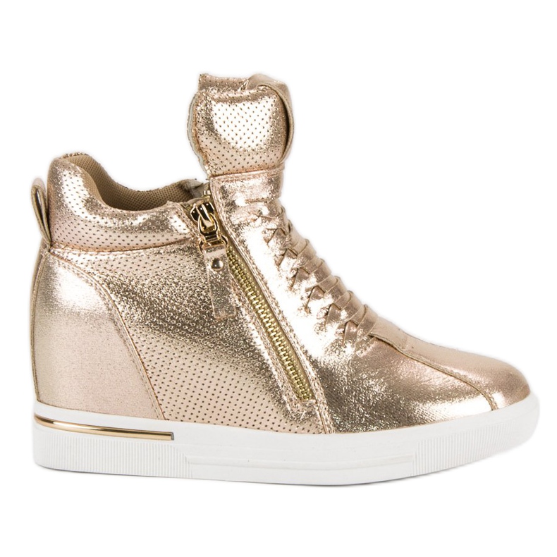 Scarpe da ginnastica dorate d'oro