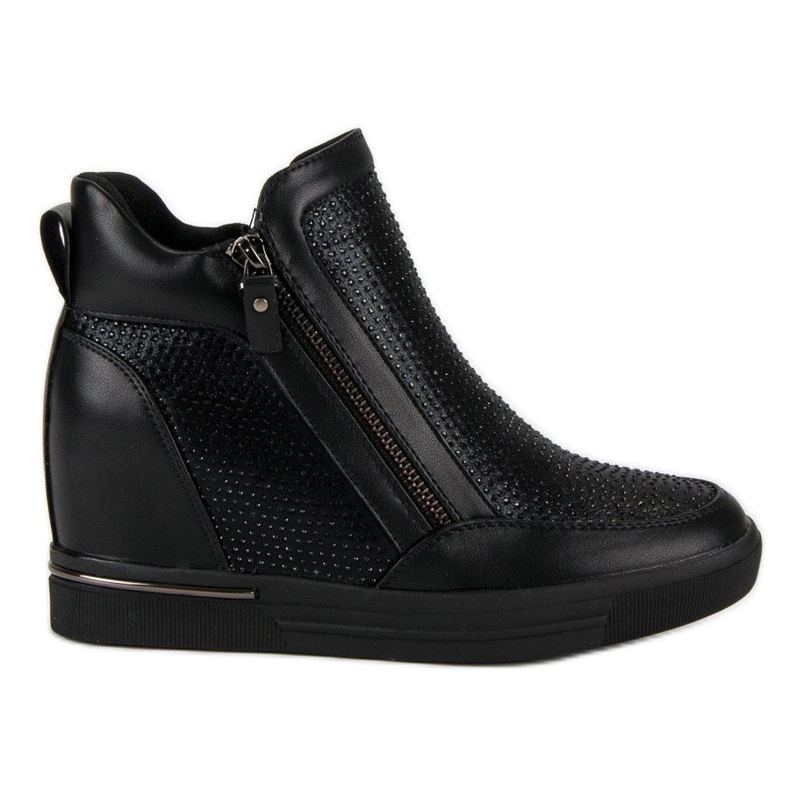 Scarpe da ginnastica sulla cerniera nero