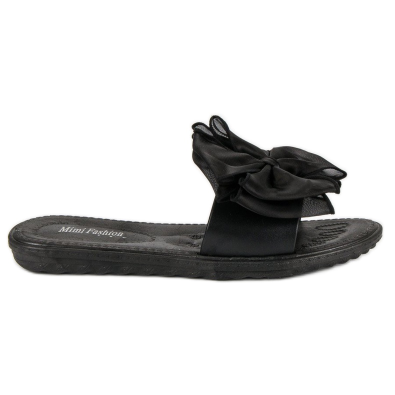 Ciabatte con fiocco nero