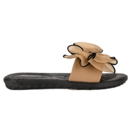 Pantofole Con Fiocco marrone