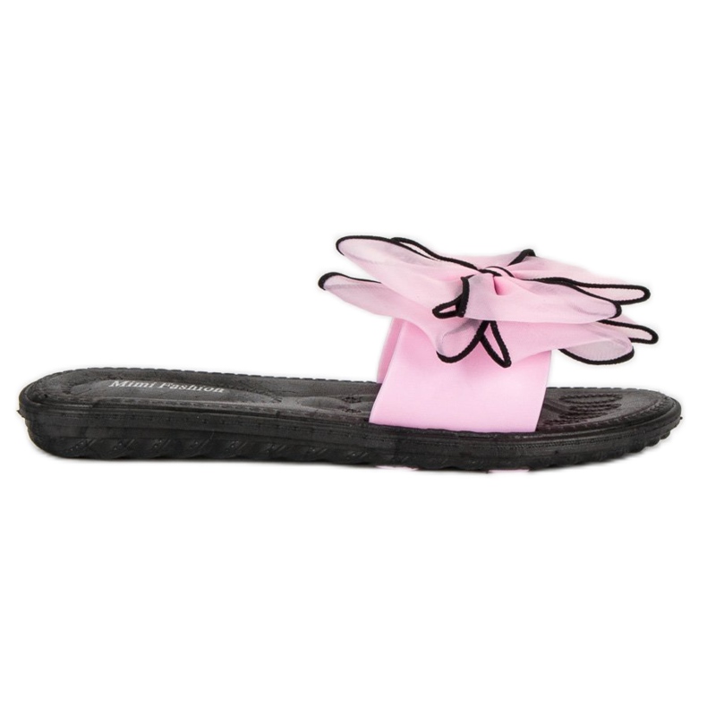 Ciabatte con fiocco rosa