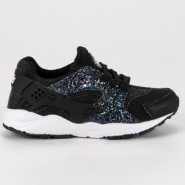 Kylie Scarpe da ginnastica nere con broccato nero