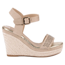 Sweet Shoes Espadrillas beige con zeppa