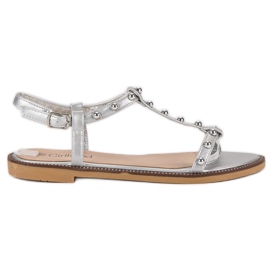 Girlhood Sandali Con Strass grigio