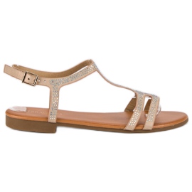Sandali piatti beige