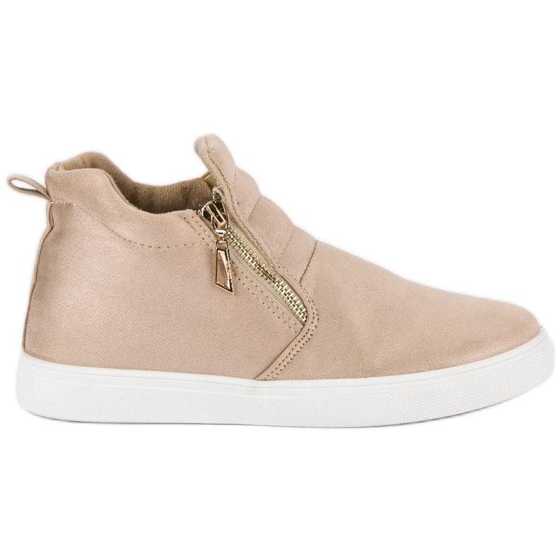 Sneakers slip-on in pelle scamosciata marrone