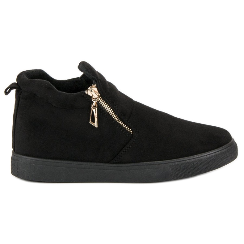 Sneakers slip-on in pelle scamosciata nero