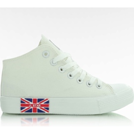Sneakers con la bandiera N003 bianca