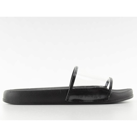 Pantofole con cinturino trasparente ts168-6 nero
