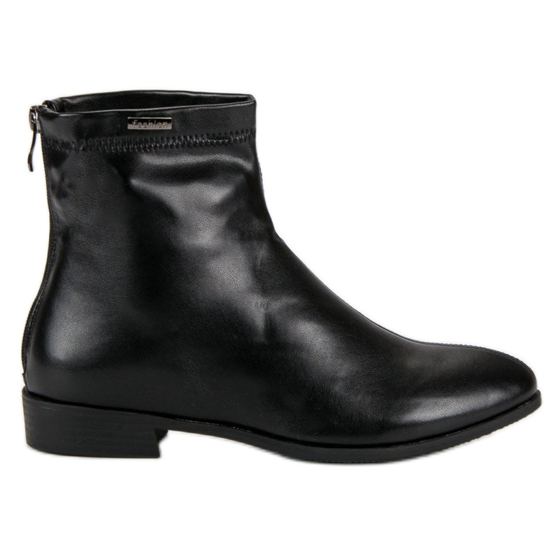 Stivaletti neri con cerniera nero