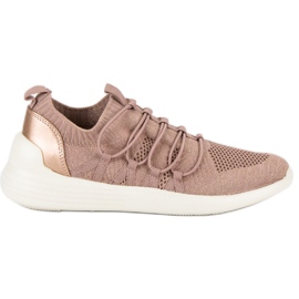Kylie Scarpe sportive slip-on in tessuto rosa