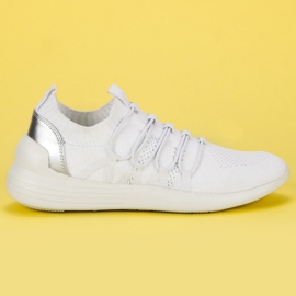 Kylie Scarpe sportive slip-on in tessuto bianco