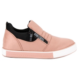 Sneakers rosa con cerniera