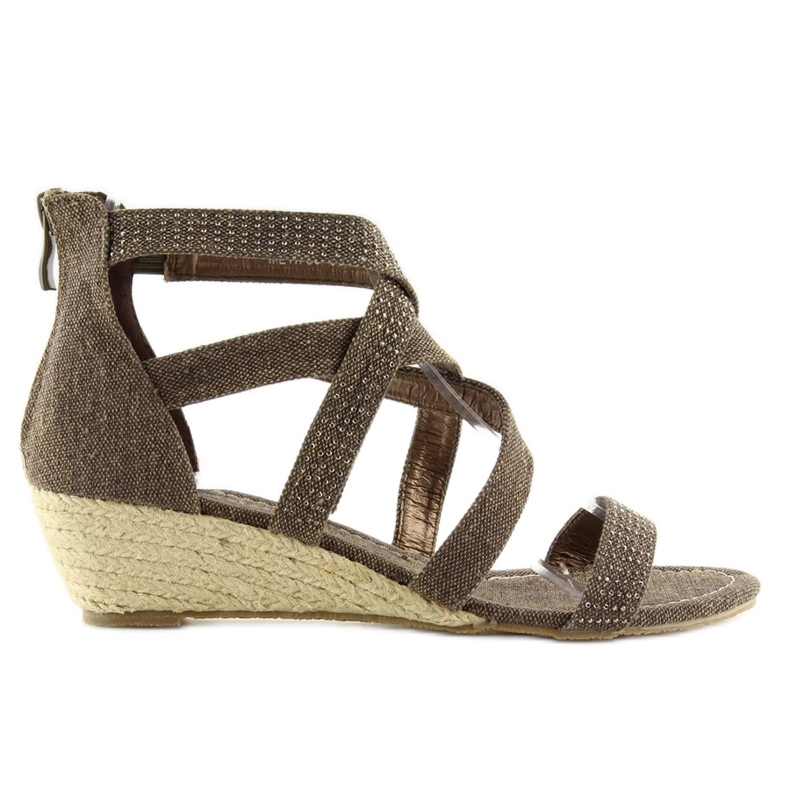 Sandali espadrillas ME11783 coffe marrone