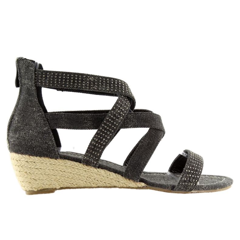 Sandali espadrillas neri ME11783 Nero