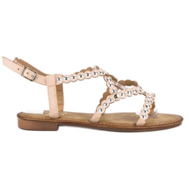 Small Swan Sandali piatti casual marrone