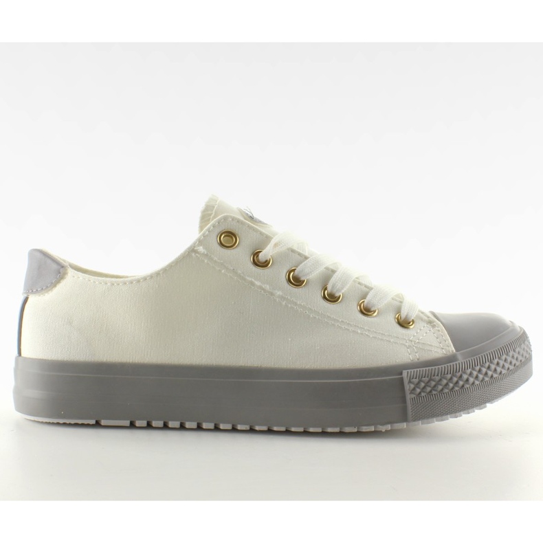 Sneakers su gomma colorata W-3051 White bianca