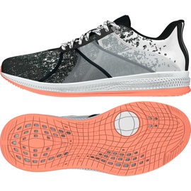 Scarpe da allenamento Adidas Gymbreaker Bounce W BB3985 bianca nero grigio