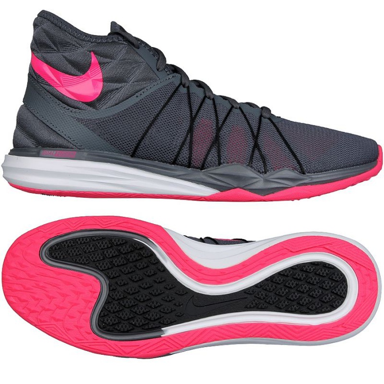 Scarpa da allenamento Nike Dual Fusion Tr Hit Mid W 852442-002 viola grigio