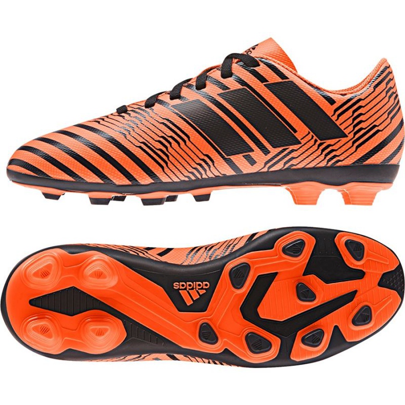 Scarpe da calcio Adidas Nemeziz 17.4 FxG Jr S82460 arancia arancia