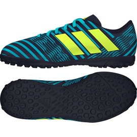 Le scarpe da calcio adidas Nemeziz 17.4 Tf blu