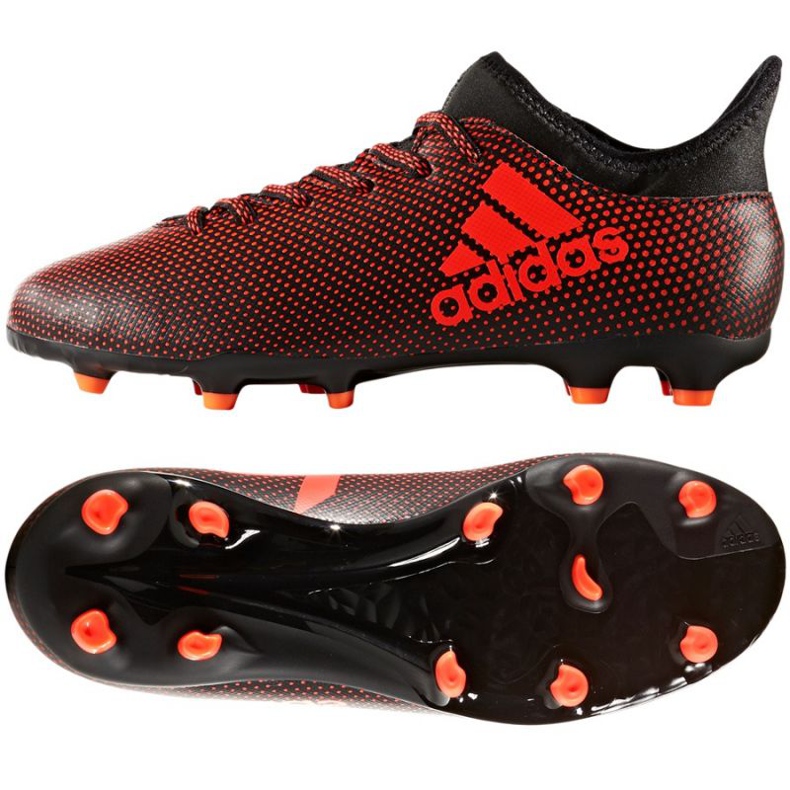 Scarpe da calcio Adidas X 17.3 Fg Jr S82368 multicolore rosso